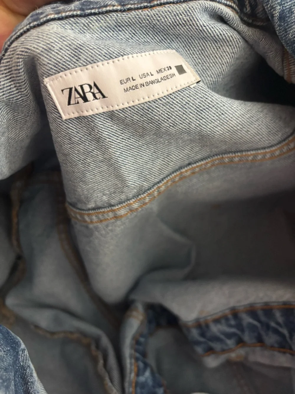 ZARA Light Wash Denim Jumpsuit - Picture 3 of 4